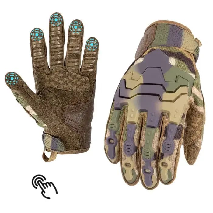 Gants tactiques, compatibles avec les écrans tactiles à cinq doigts