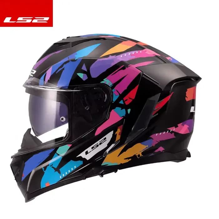 Casque intégral de moto LS2 FF818 STORM3 avec double visière