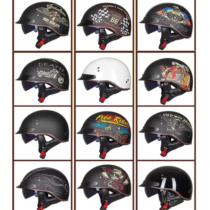 Casque de moto classique allemand avec visières HD