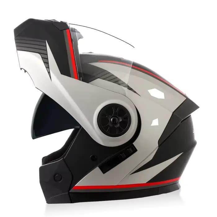 Casque de moto modulaire chaud et sécurisé pour l'hiver