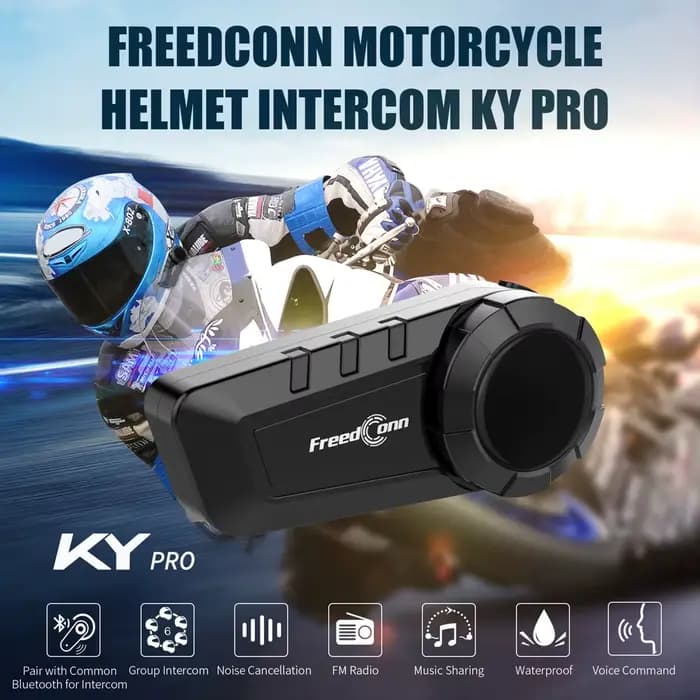 Freedconn KY Pro Interphone Moto Bluetooth casque