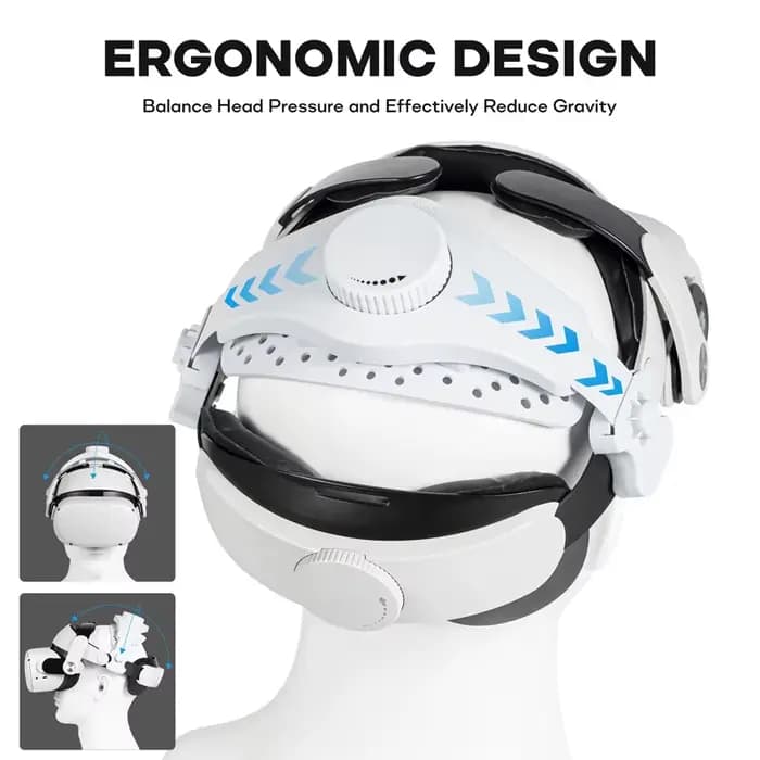 Sangle de tête réglable pour Meta Quest Pro/PSVR2, réduit la pression sur la tête, confort amélioré, accessoires VR pour Meta Quest 3S/3