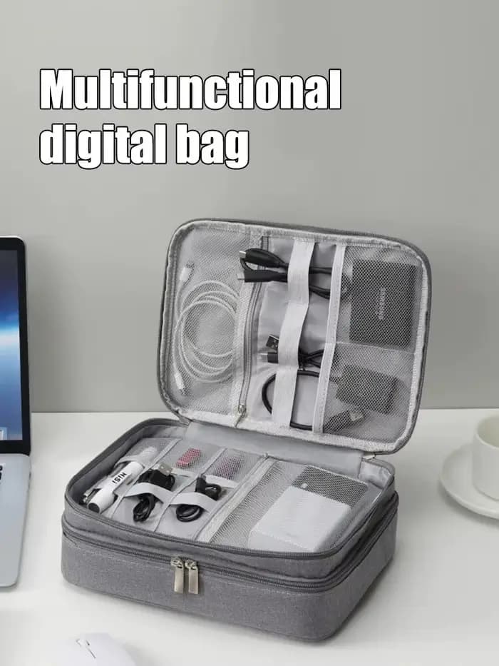 Sac numérique multifonctionnel, câble de données, casque, disque dur, alimentation, sac à main numérique, accessoire électronique, sac de rangement