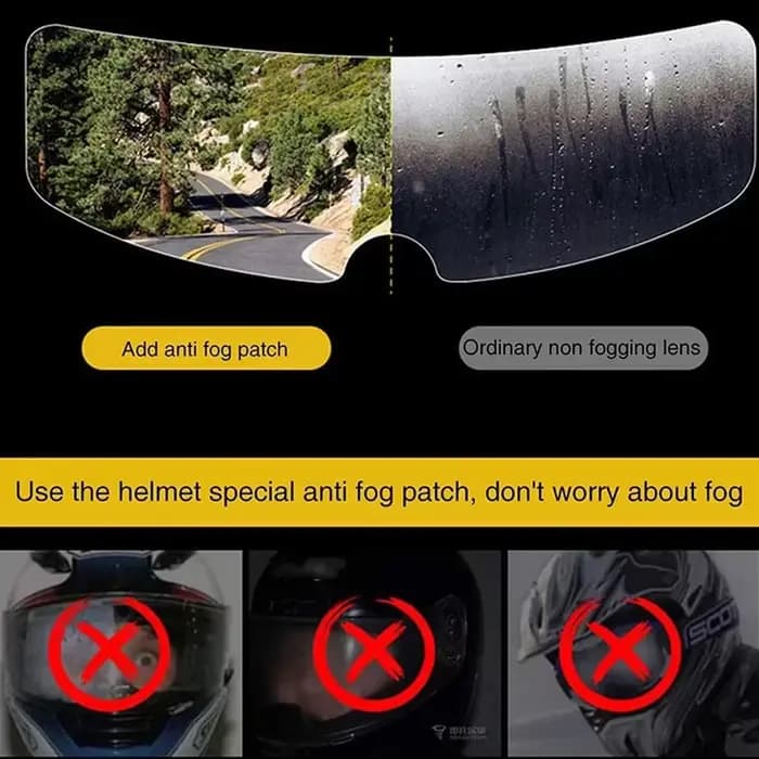 Film anti-pluie et anti-buée pour casque de moto