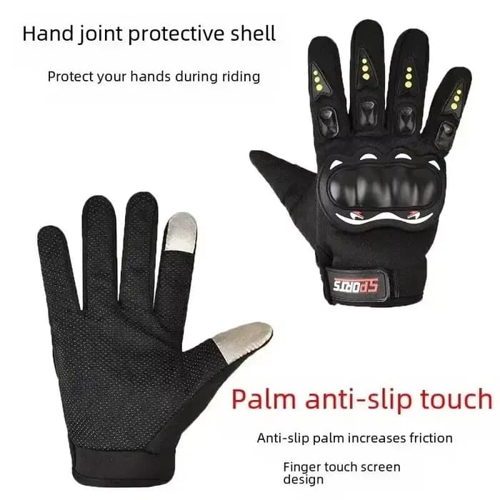 Gants de moto de protection respirants pour hommes