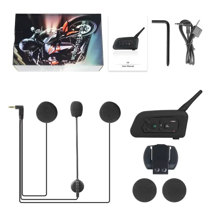 V4 PRO casque de moto Bluetooth Interphone