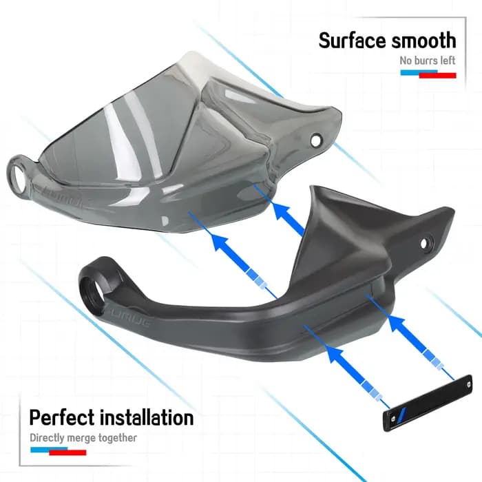 Protège-mains de guidon de moto avec logo
