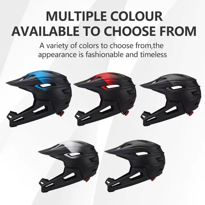 Horntour casque de vélo intégral détachable pour adultes mentonnière