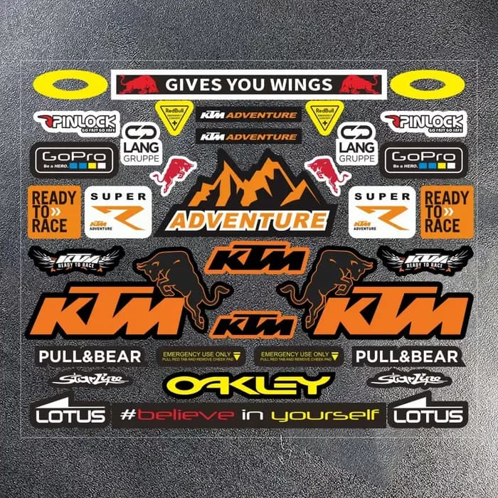 Autocollants pour casque KTM