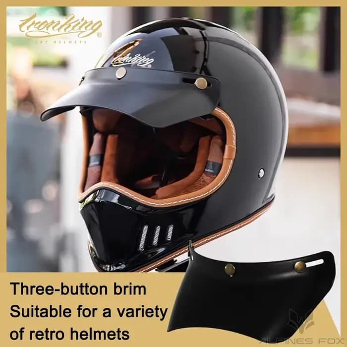 Visière de casque de moto demi-visage rétro
