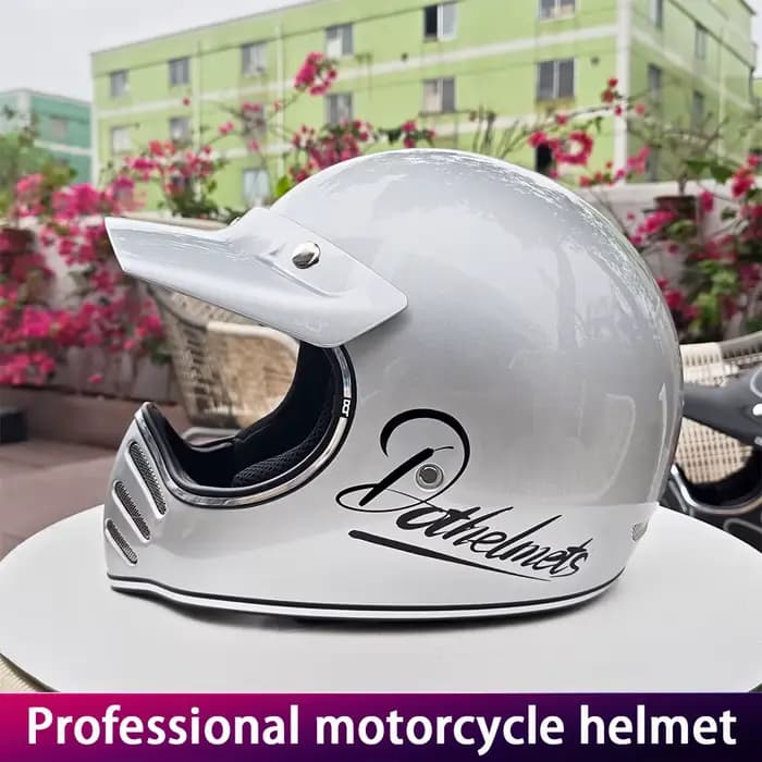Casque de moto tout-terrain bec d'aigle vintage