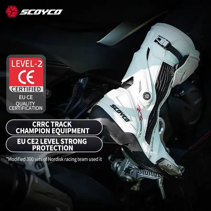 Bottes de moto SCOYCO, niveau de protection CE 2