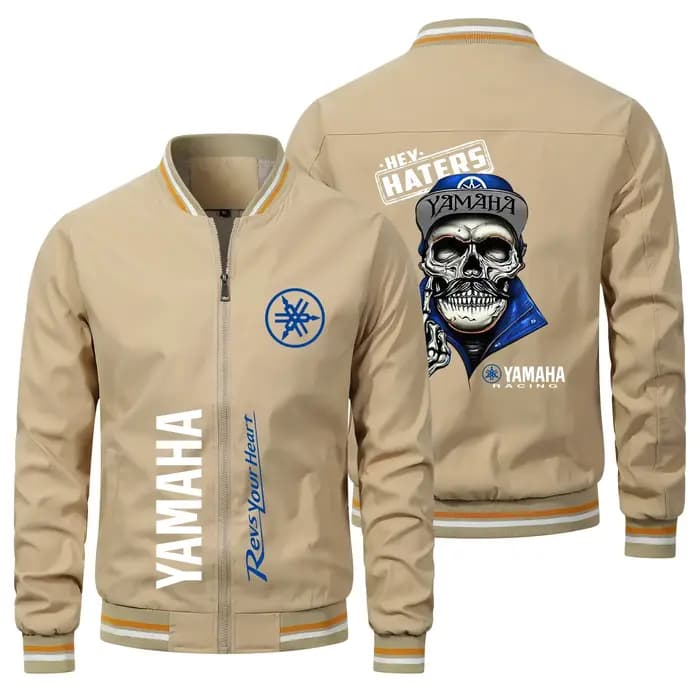 Nouvelles Vestes Moto 2026 – Blouson Bomber Hip-hop Harajuku avec Logo Yamaha – Vêtements de Sport et de Motard – Veste