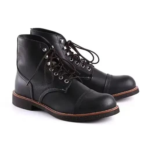 Marque hommes bottes moto ailes faites à la main en cuir véritable affaires