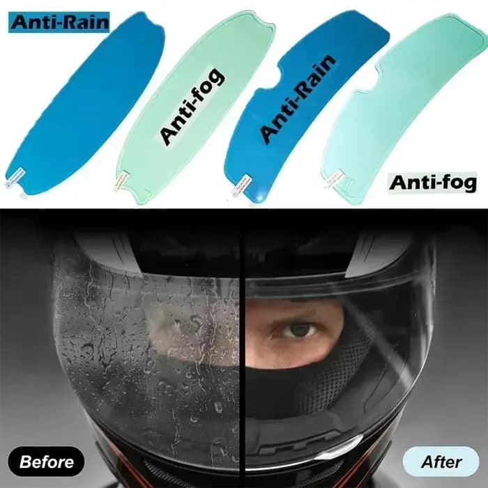 Film anti-pluie et anti-buée pour casque de moto