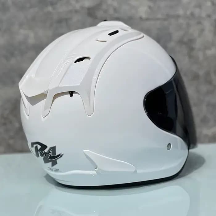 Ram4 blanc perle demi-Casque course visage ouvert Casque d'été hommes et femmes Moto