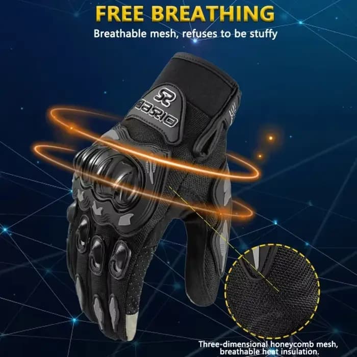 Gants d'escalade de moto en maille d'été