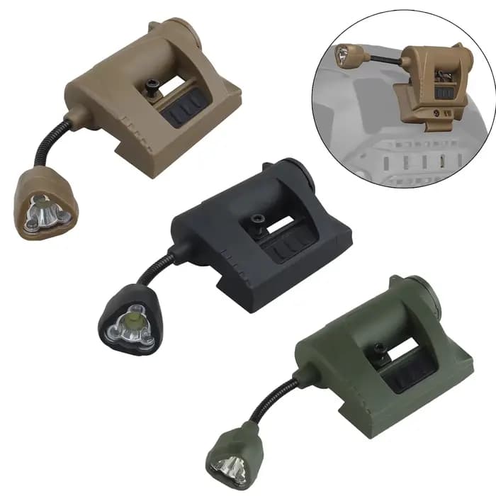 Lampe de casque tactique à 3 modes, lampe torche LED pour éclairage nocturne extérieur, chasse au laser, cyclisme militaire, pêche