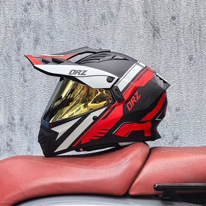 Casque de moto de rallye tout-terrain ORZ certifié DOT vtt ATV