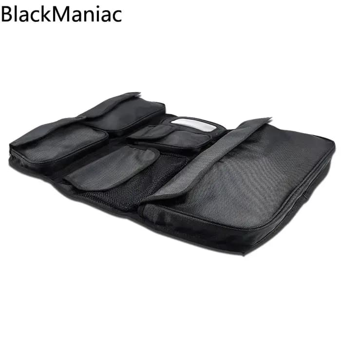 Sac de selle noir avec couvercle pour moto