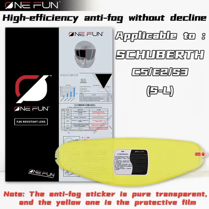 Film autocollant anti-buée pour casque Schuberth C3 C4 C5 S2 S3 E1 E2 PRO BSIC CARBON C3/C4/C5 PRO/ C3