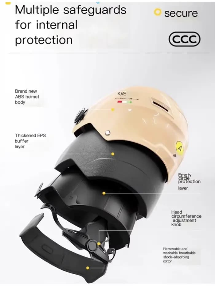 Casque d'été pour moto, hommes et femmes, avec lunettes de soleil, 2025