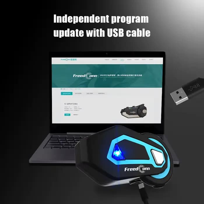 Freedconn-Oreillette Bluetooth 5.0 T Max Pro pour moto
