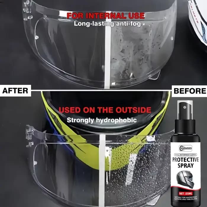 Spray antibuée pour casque de moto et voiture : nano-revêtement durable