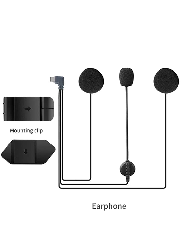 Écouteurs d'origine pour casque de moto EJEAS V6 PRO +/V4PLUS, prise type-c, avec haut-parleur, Micr