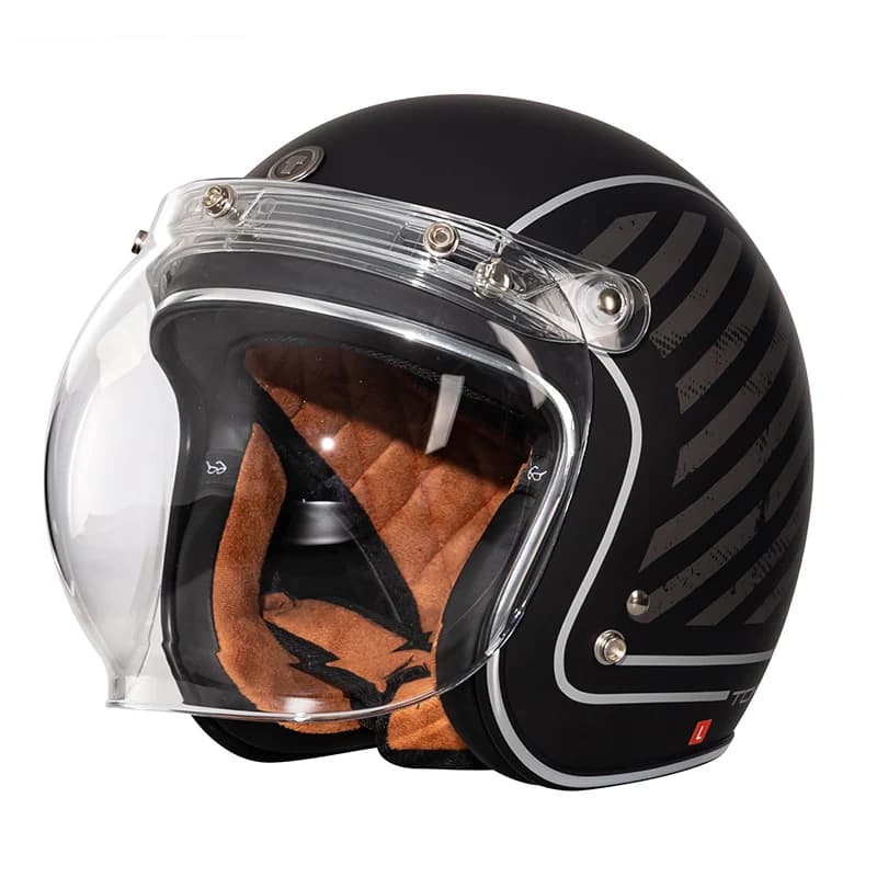 Casque de moto rétro TORC à trois quarts pour hommes et femmes, certifié DOT, casque de sécurité pou