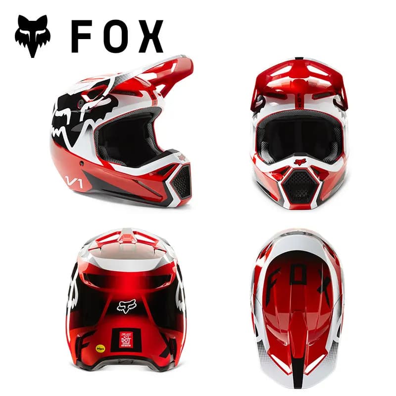 Casque de moto FOX RACING V1 MX, certifié DOT et ECE, coque en ABS, ultra-léger et ventilé, idéal po