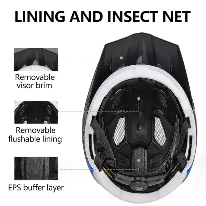 Eastinear's nouveau casque de vélo adulte intégral détachable Sports de plein air moto Skateboard