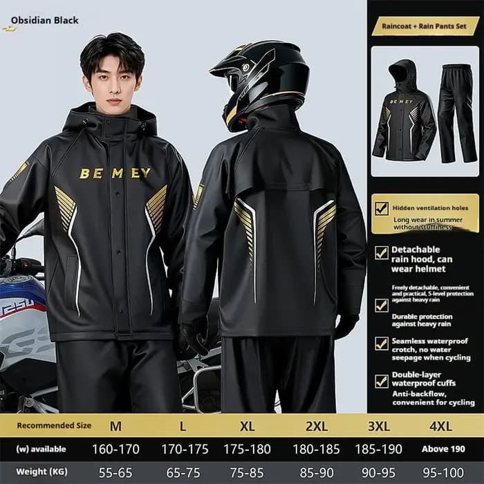Combinaison imperméable intégrale pour adultes, hommes et femmes, pour la conduite de moto, vêtement extérieur pour motocycliste, pour se protéger des fortes pluies.
