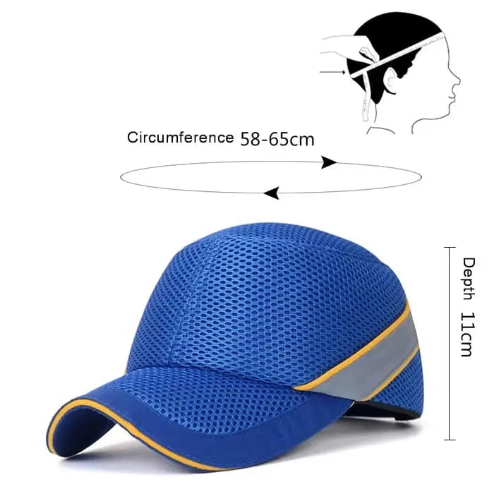 Chapeau rigide Anti-collision en tissu filet