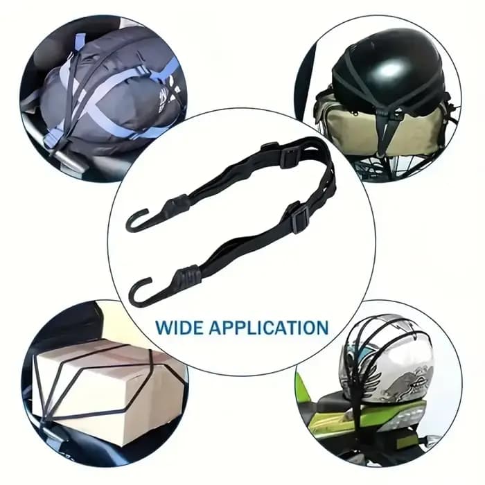 Valise élastique universelle pour moto avec crochet de sécurité - Transport polyvalent de casque et équipement en