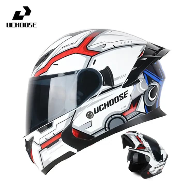 Casque de Moto double lentille