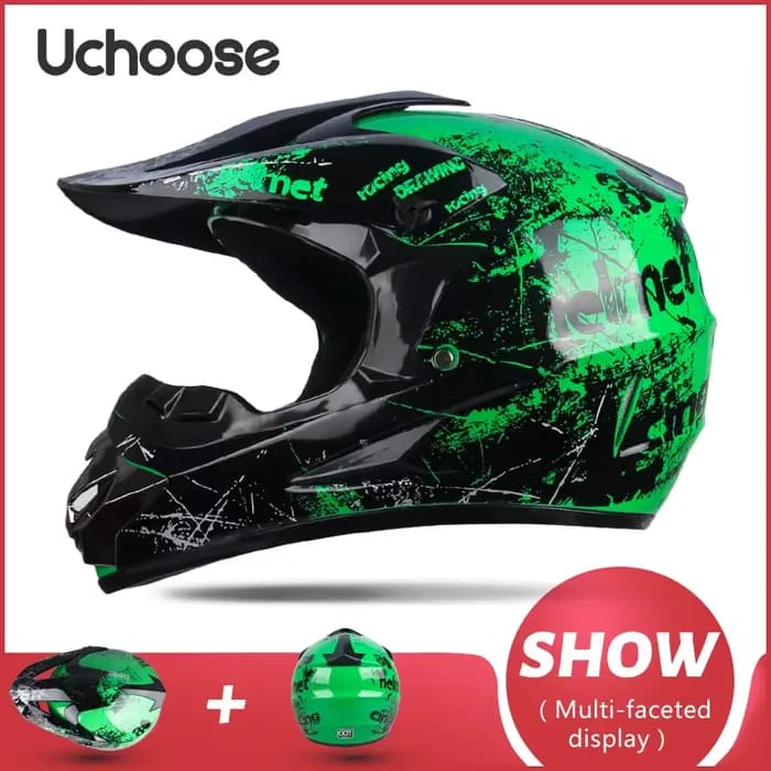 UCHOOSE casque De Moto requin Motocross