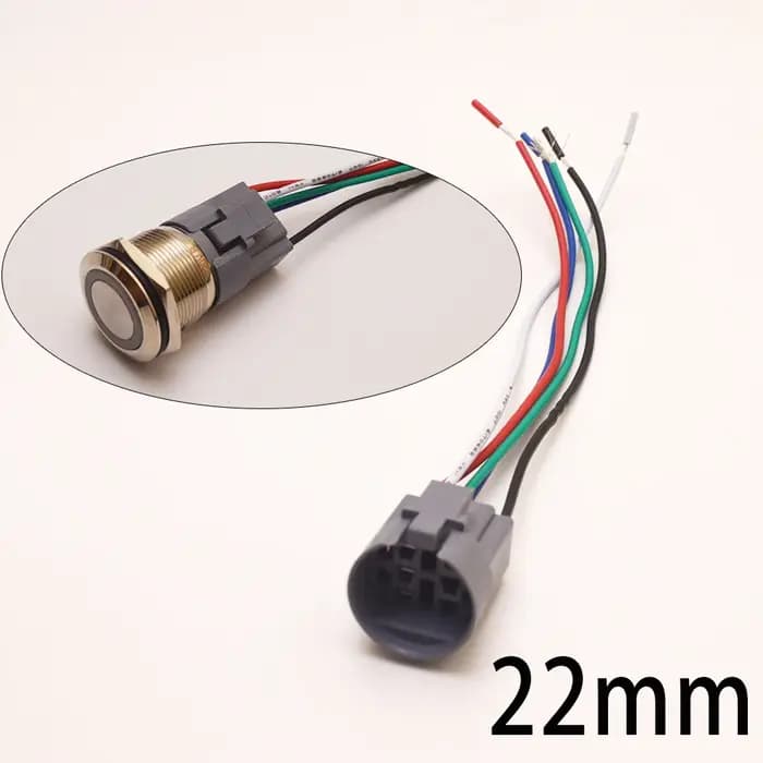 Connecteur de commutateur à bouton-poussoir momentané Led, prise d'accessoires, 8/10/12/16/19/22 Mm, câble de prise, support de fil à connexion rapide