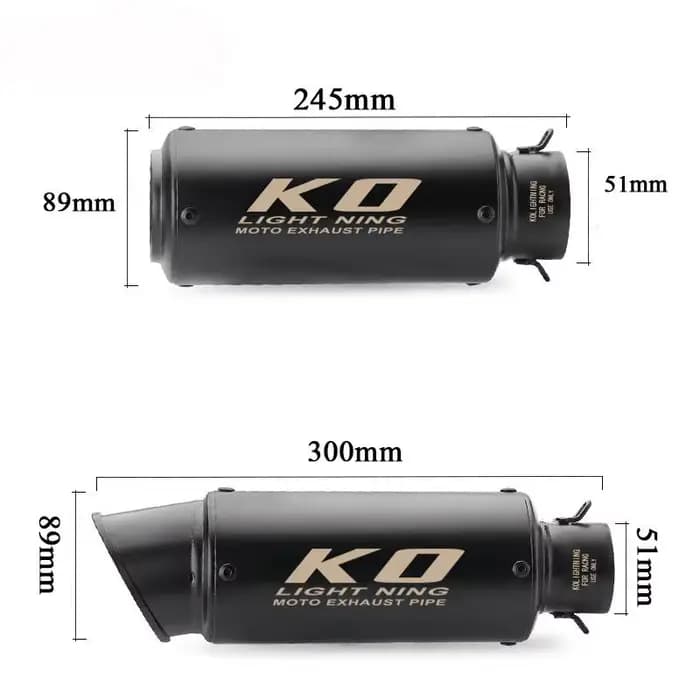 Tuyau en acier inoxydable pour moto, Escape Mid Link Pipe, Slip-On Silencieux, PerfecDB Killer, Sac
