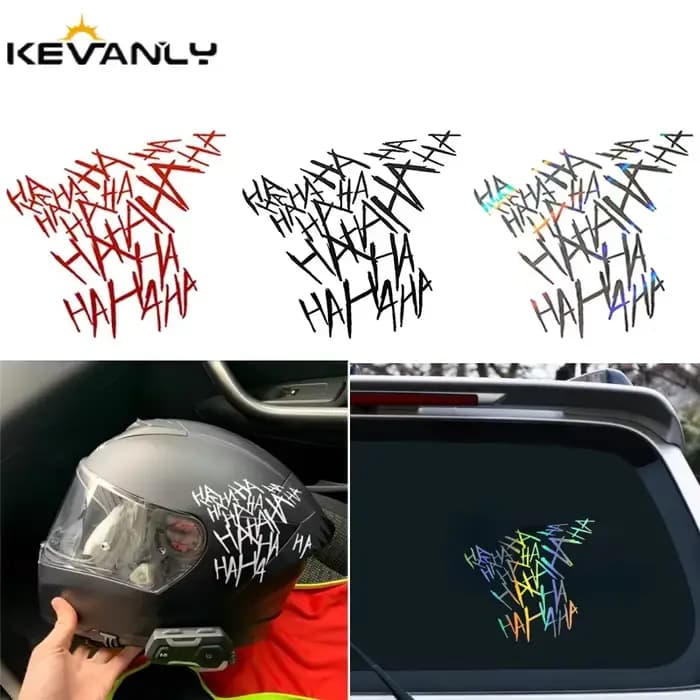 1x autocollant de casque de moto HAHAHA