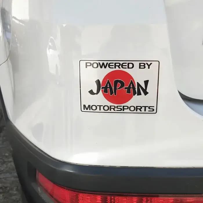 Autocollant en vinyle « Powered By Japan Motorsports »