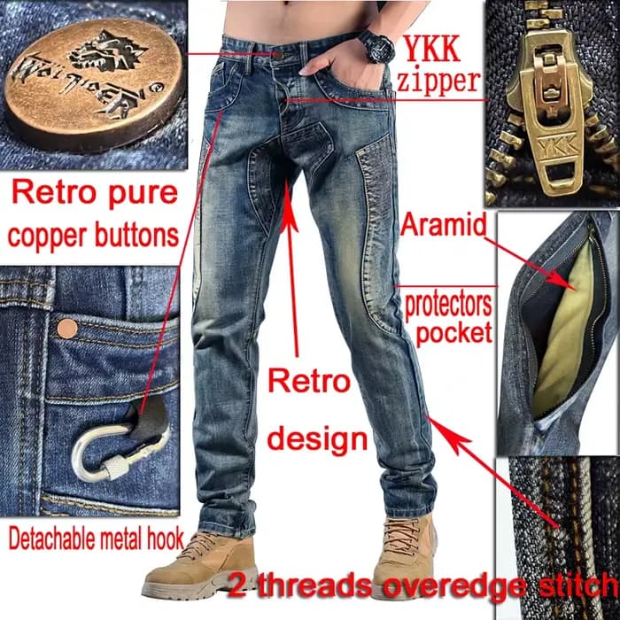 Jean de moto en Kevlar pour homme