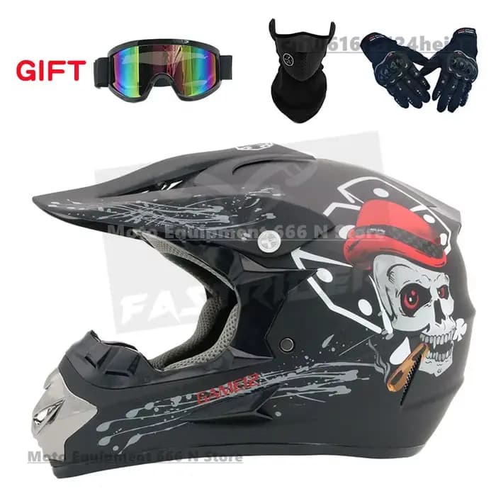 Casque de moto Casque de course tout-terrain Casque de vélo de montagne pour hommes et femmes toutes saisons avec