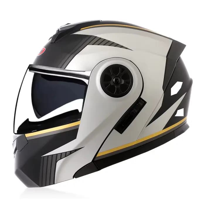 Casque de moto modulaire chaud et sécurisé pour l'hiver