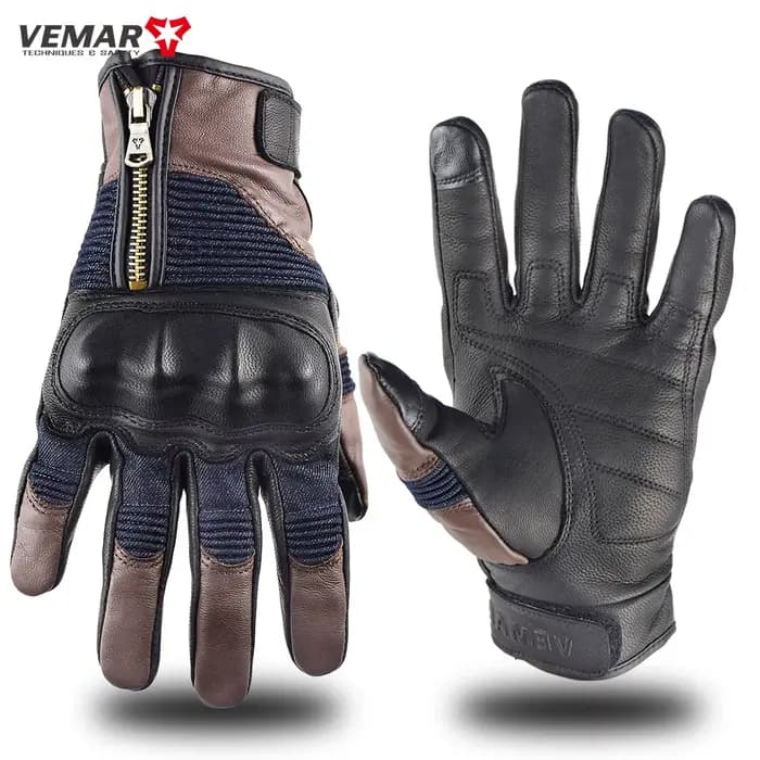 Vemar-Gants de Moto en Peau de Chèvre