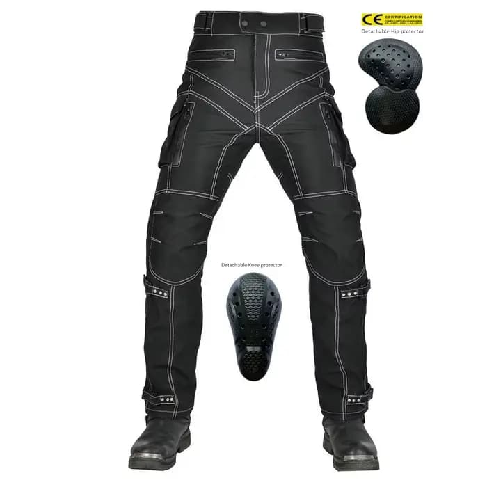 Pantalon de moto Anti-chute, multi-poches, imperméable, Anti-chute, taille haute, pour quatre saison