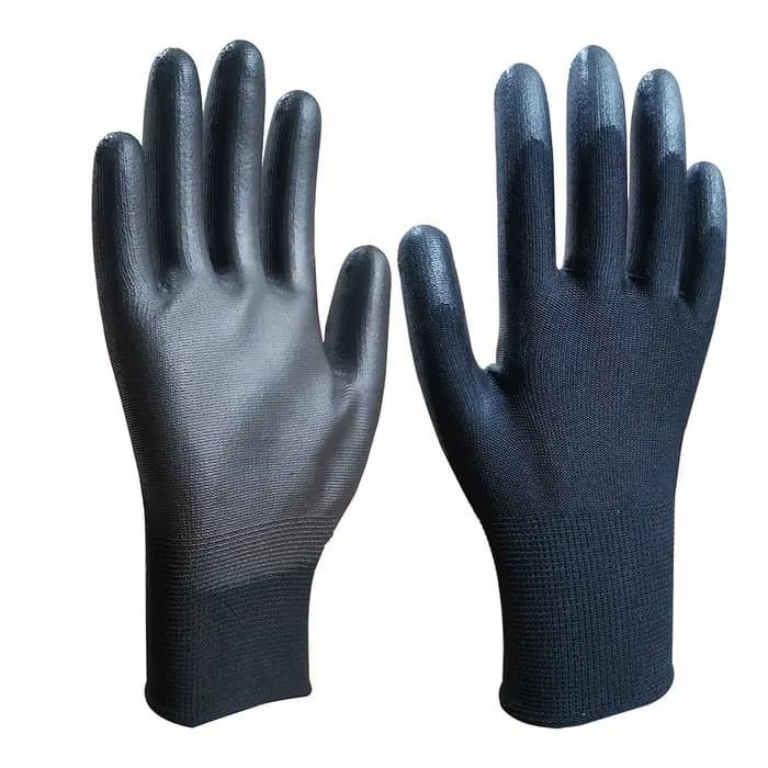 12 paires/24 pièces PU Nitrile Nylon coton gants de travail paume enduit