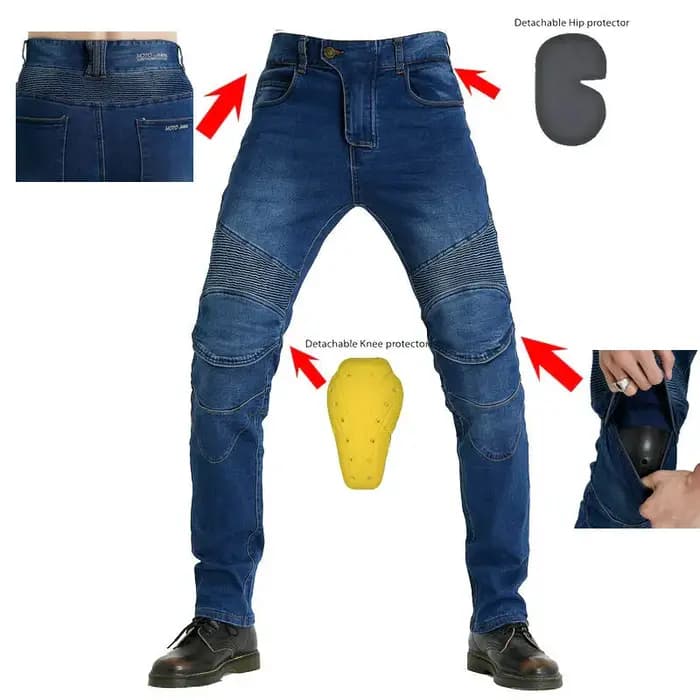 Pantalon de moto 2026 pour homme – Jean de moto avec protections