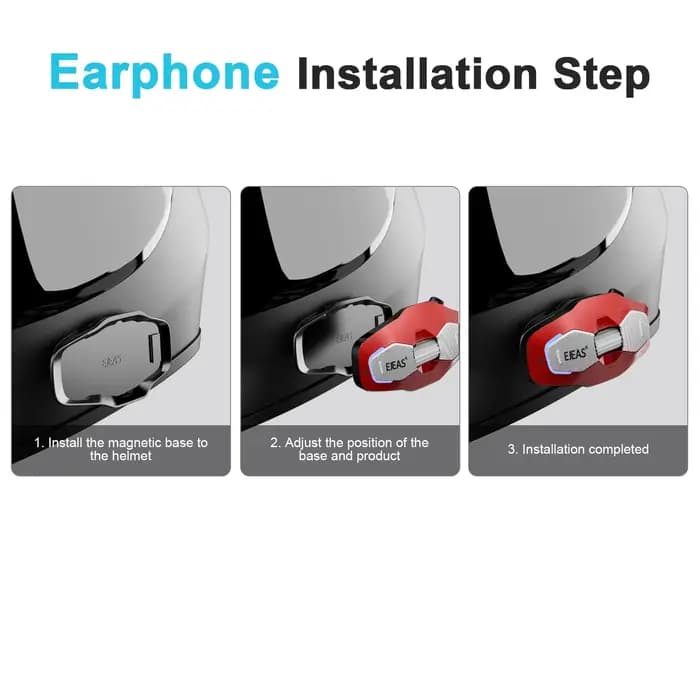 EGuitar-Oreillette Bluetooth pour casque de moto AS X10