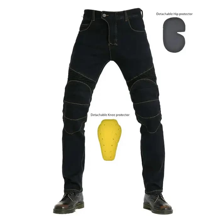 Jean de moto pour homme avec protections genoux et hanches